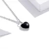 Colier din argint Little Black Heart picture - 3