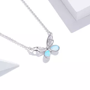 Colier din argint Opal Butterfly
