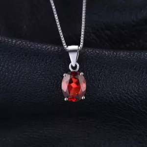 Colier din argint Oval Garnet