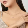 Colier din argint Rose Gold Angel Heart picture - 8