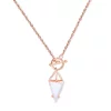 Colier din argint Rose Gold Moonstone Enchanted Triangle picture - 1