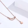 Colier din argint Rose Gold Star & Moon picture - 2