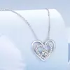 Colier din argint Shiny Double Heart picture - 3