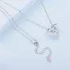 Colier din argint Shiny Double Heart picture - 4