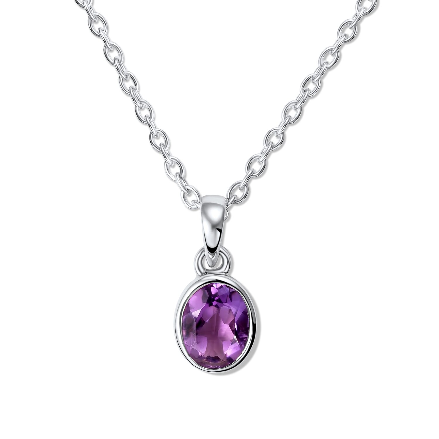 Colier din argint Silver Desiree Amethyst