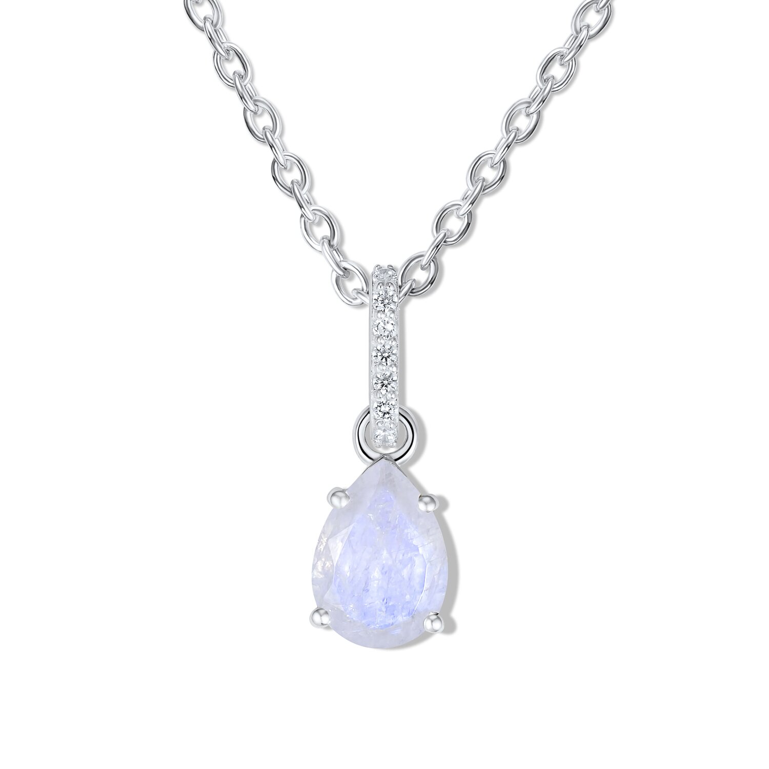 Colier din argint Silver Jasmine Moonstone