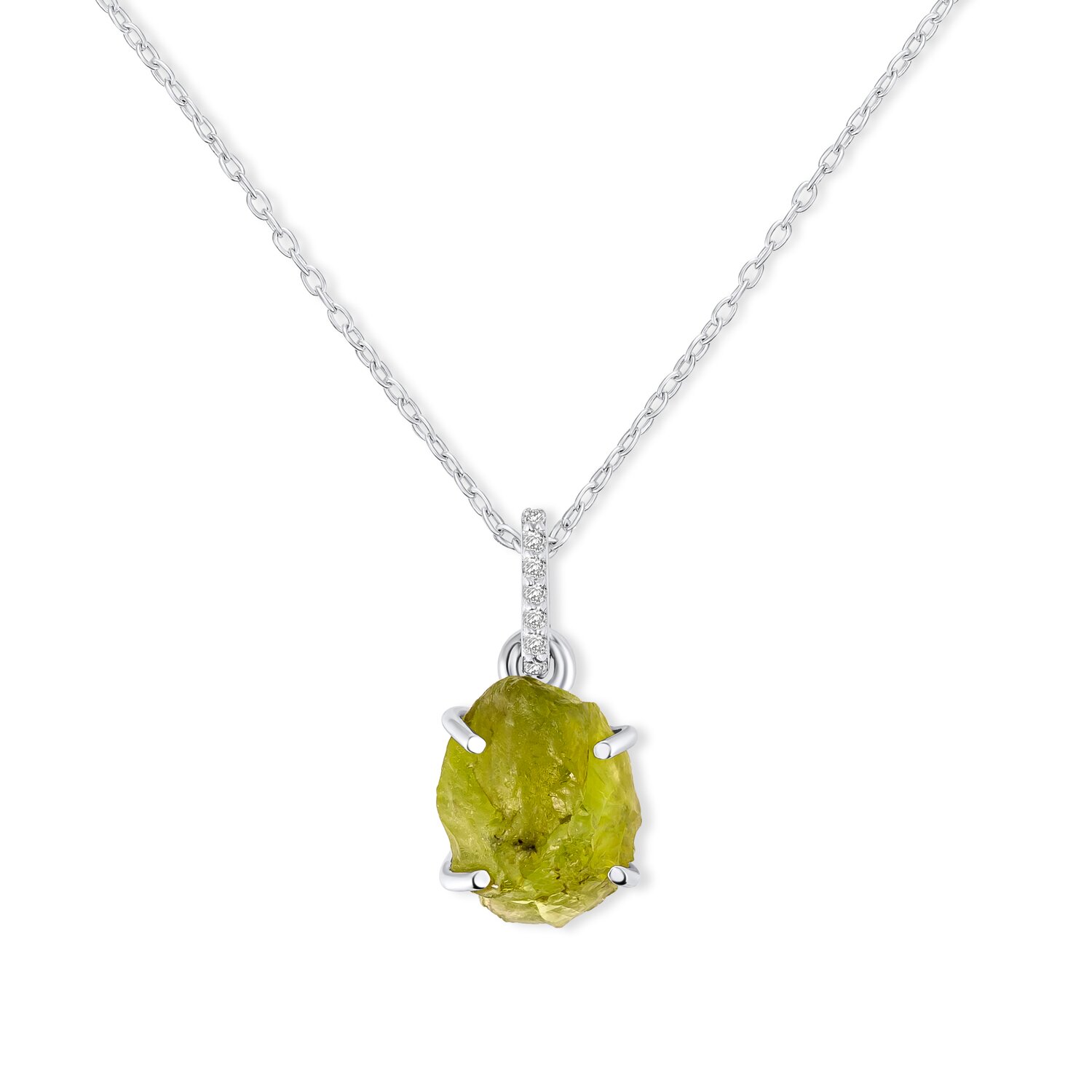 Colier din argint Silver Piece of Peridot