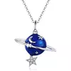 Colier din argint Silver Planet & Clear Star picture - 1