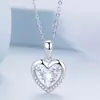 Colier din argint White Crystal Heart picture - 4