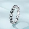 Inel din argint Black Crystals Hearts picture - 4