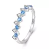 Inel din argint Blue and White Round Crystals picture - 1