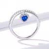 Inel din argint Blue Heart Ring picture - 1