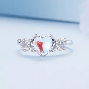 Inel din argint Color Crystal Heart