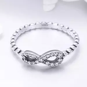 Inel din argint Crystal Infinite Hearts
