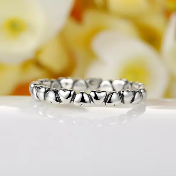 Pandora forever love stackable heart deals ring