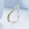 Inel din argint Curved Yellow Crystals picture - 4