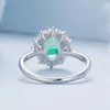 Inel din argint Elegant Green Crystal picture - 5