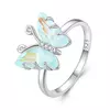 Inel din argint Elegant Turquoise Butterfly picture - 1