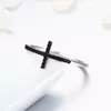 Inel din argint Faith Cross black picture - 4
