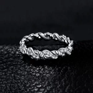 Inel din argint Glamorous Rope