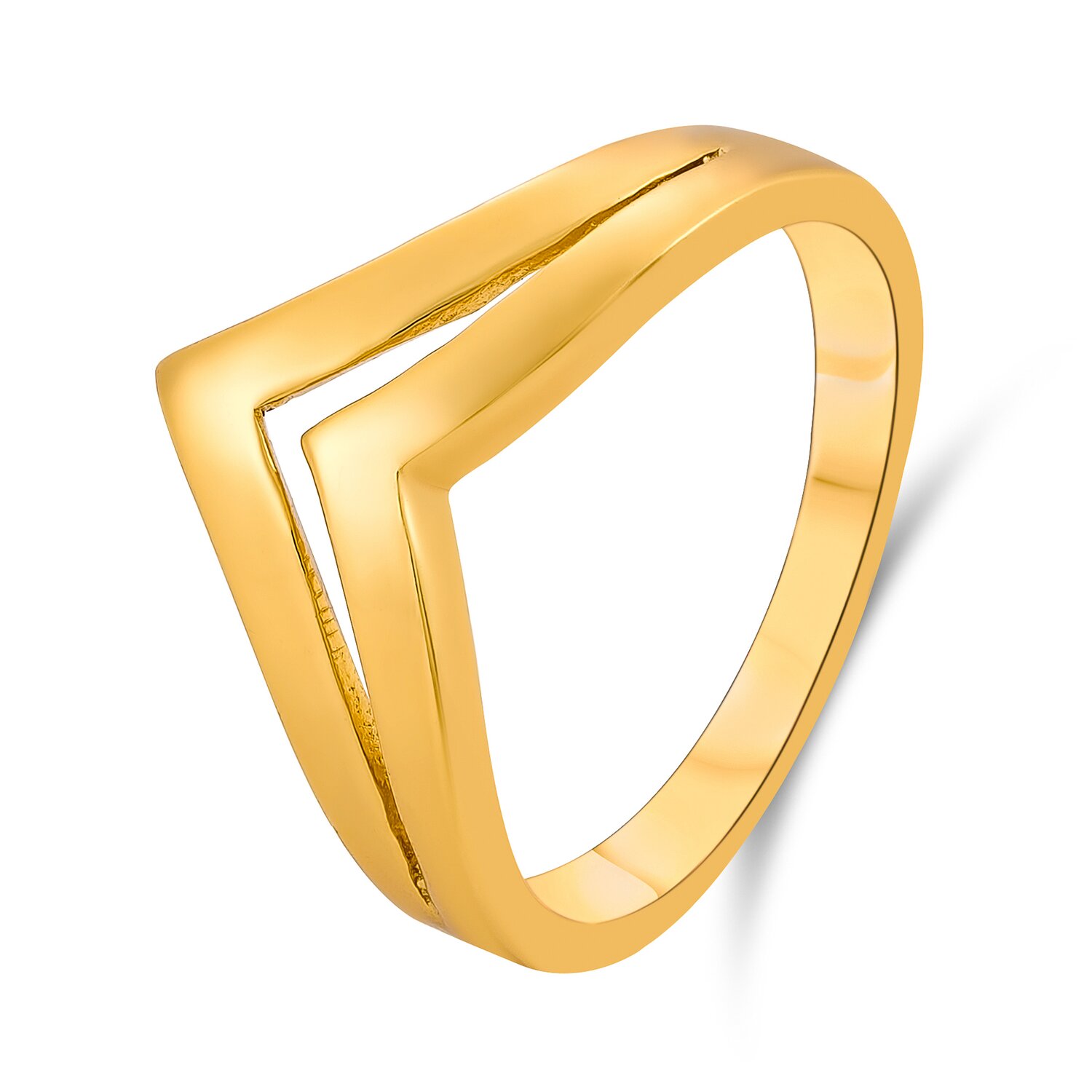 EdenBoutique Inel din argint Golden Chevron