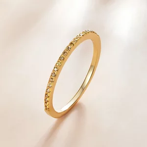 Inel din argint Golden Studded Yellow