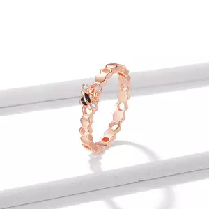 Inel din argint Honeycomb Rose