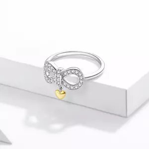 Inel din argint Infinity Crystal Symbol