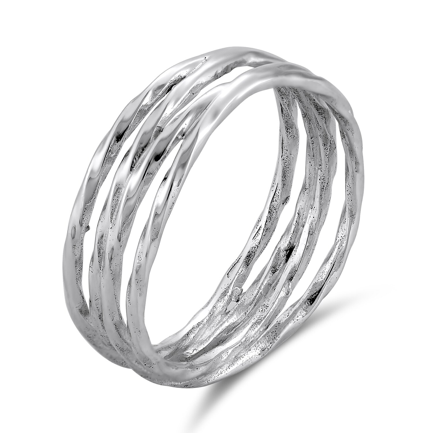 EdenBoutique Inel din argint Layered Band