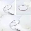 Inel din argint Pink Crystal Band picture - 4