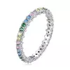 Inel din argint Rainbow Crystal Hoops picture - 1