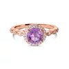 Inel din argint Rose Gold Dreamy Amethyst picture - 1