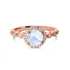 Inel din argint Rose Gold Dreamy Moonstone picture - 1