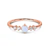 Inel din argint Rose Gold Graceful Moonstone Harmony picture - 1