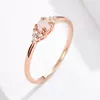 Inel din argint Rose Gold Pink Stone picture - 3