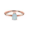 Inel din argint Rose Gold Serene Bliss Aquamarine picture - 1