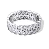 Inel din argint Silver Crystal Leaves picture - 1