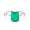 Inel din argint Silver Rectangle Green Onix Elegance picture - 1