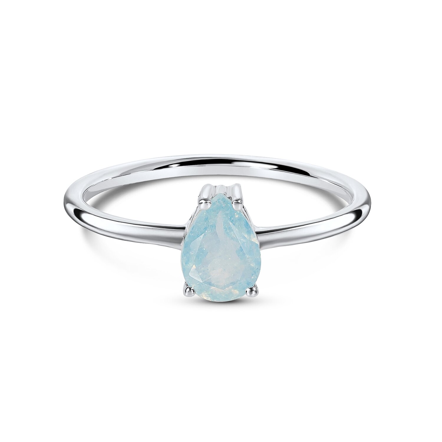 Inel din argint Silver Serene Bliss Aquamarine