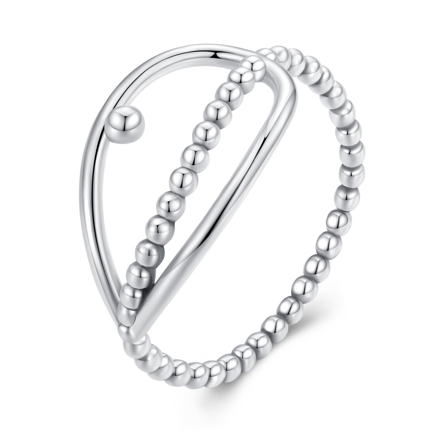 Inel din argint Silver Simple Beads argint