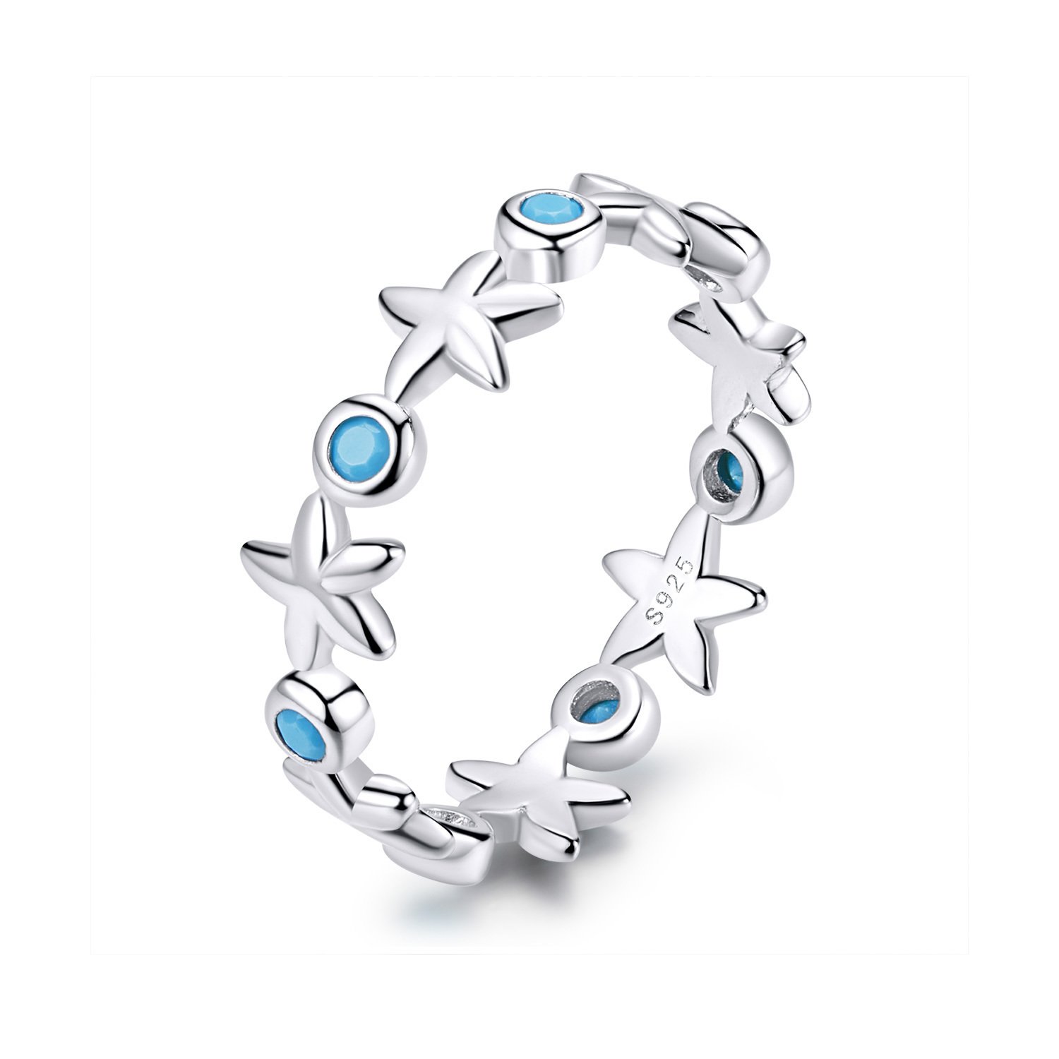 Inel din argint Silver Starfish Ring image1