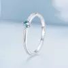 Inel din argint Simple Blue Crystal picture - 2