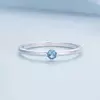 Inel din argint Simple Blue Crystal picture - 3