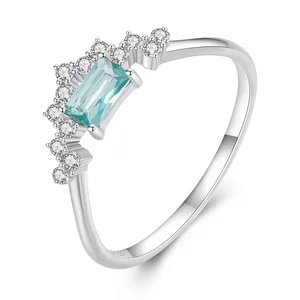 Inel din argint Turquoise Crystal Crown
