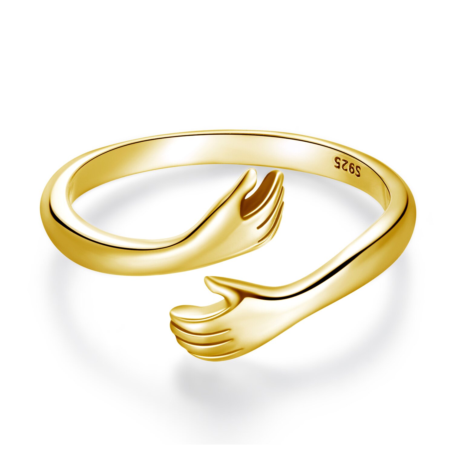 Inel reglabil din argint hugging you gold