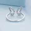 Inel reglabil din argint Silver Crystal Butterfly picture - 3
