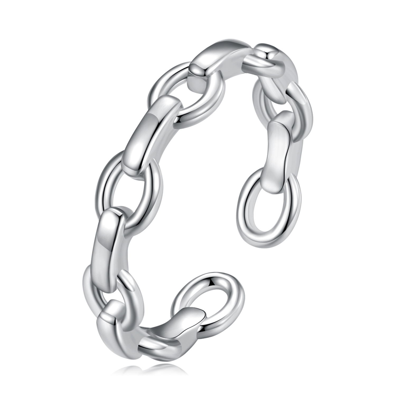 Inel reglabil din argint Simple Silver Chain image11