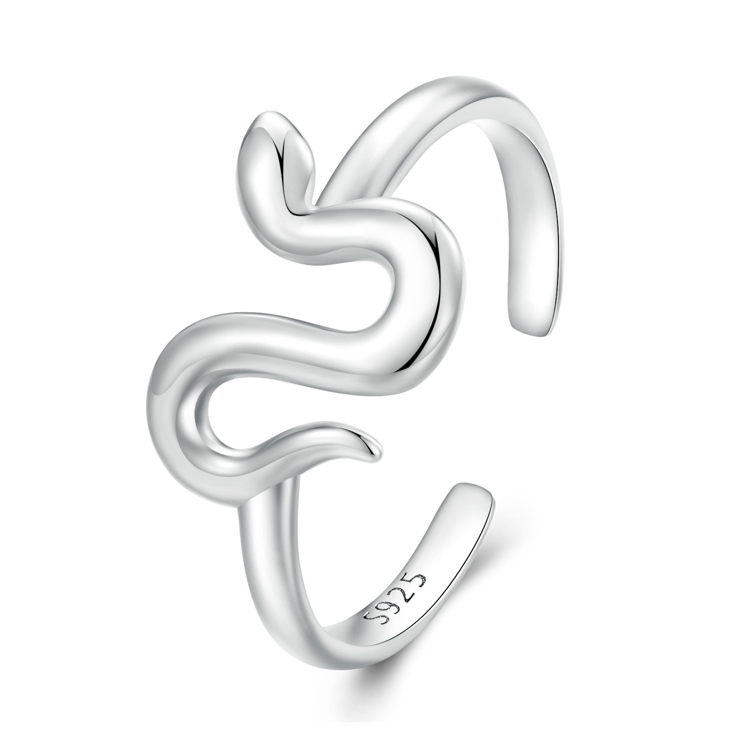 Inel reglabil din argint Simple Silver Snake image12