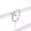 Inel reglabil din argint Sparkling Cross picture - 2