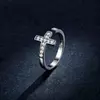 Inel reglabil din argint Sparkling Cross picture - 8